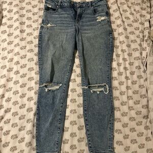 American Eagle Outfitters Light Blue Ripped Skinny Jeans